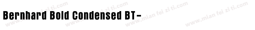 Bernhard Bold Condensed BT字体转换